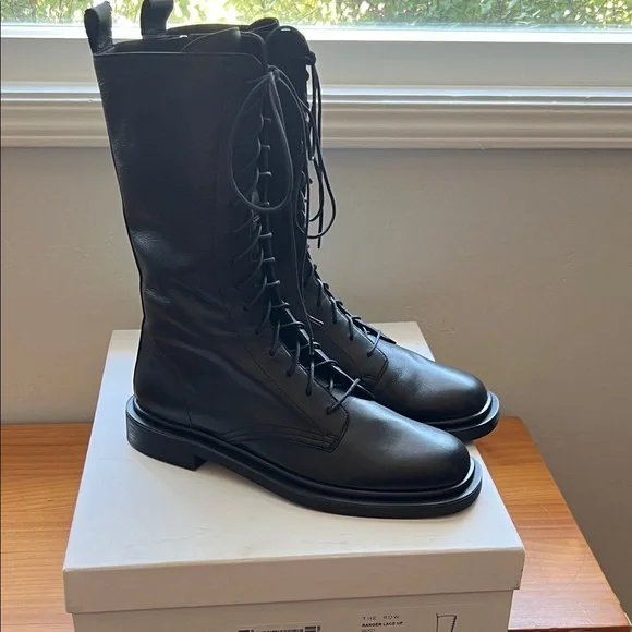 The Row Ranger Lace-Up Leather Boots - Picture 3 of 7